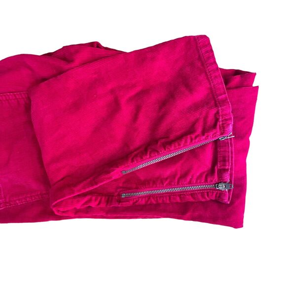 Sandro Paris Red Low Rise Corduroy Skinny Pants Zip Leg sz 4 - Picture 3 of 7